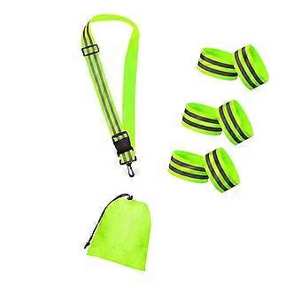 Práctica banda reflectante que ofrece bolsa de almacenamiento con textura de poliéster, adecuada para almacenamiento esencial y conveniencia deportiva, 8 piezas o