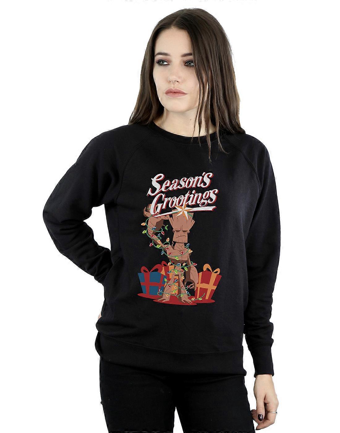 Marvel Women's Marvel Comics Groot Season's Grootings Sweatshirt