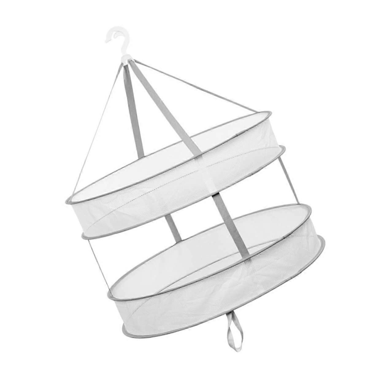 Foldable DoubleLayer Mesh Clothes Drying Rack with Honeycomb Design for Socks and Underwear