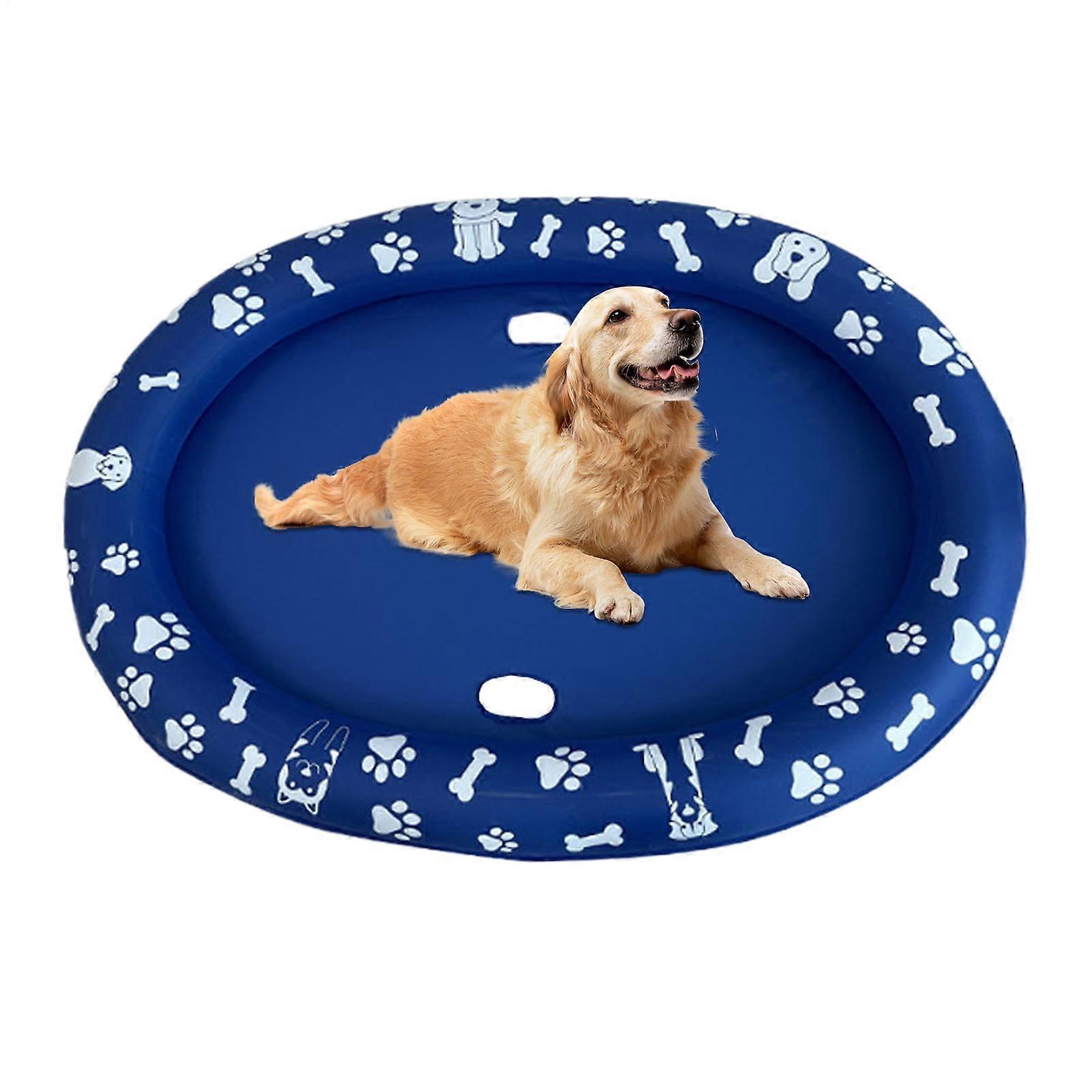 Foldable Dog Pool for Large Dogs with NonSlip Bottom and Quick Drain Inflatable Bath Tub