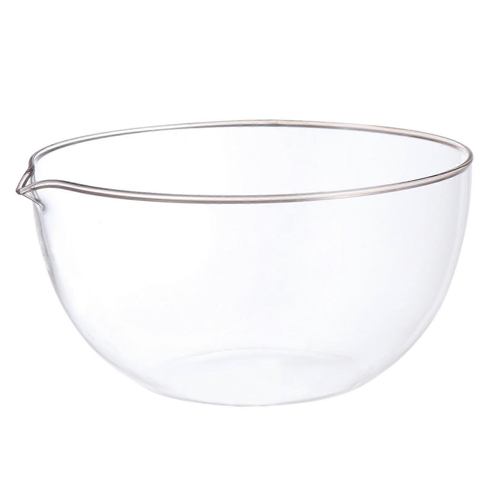 1 Pc Glass Evaporating Dish Container with Spout for Laboratory (Flat Bottom)