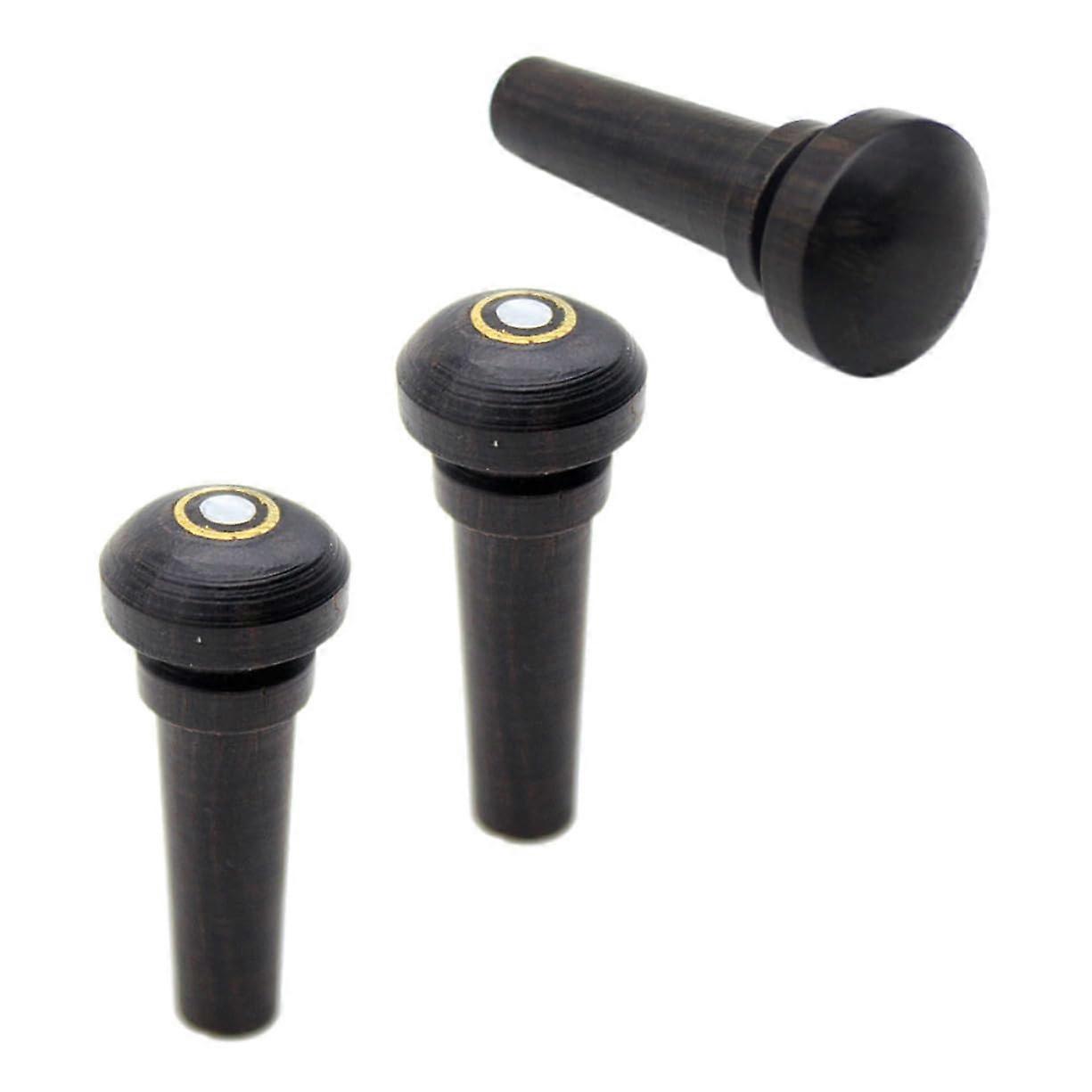 Violin Parts Ebony Tailpiece Set with Endpin and Pegs Replacement Easy Installation  Kit