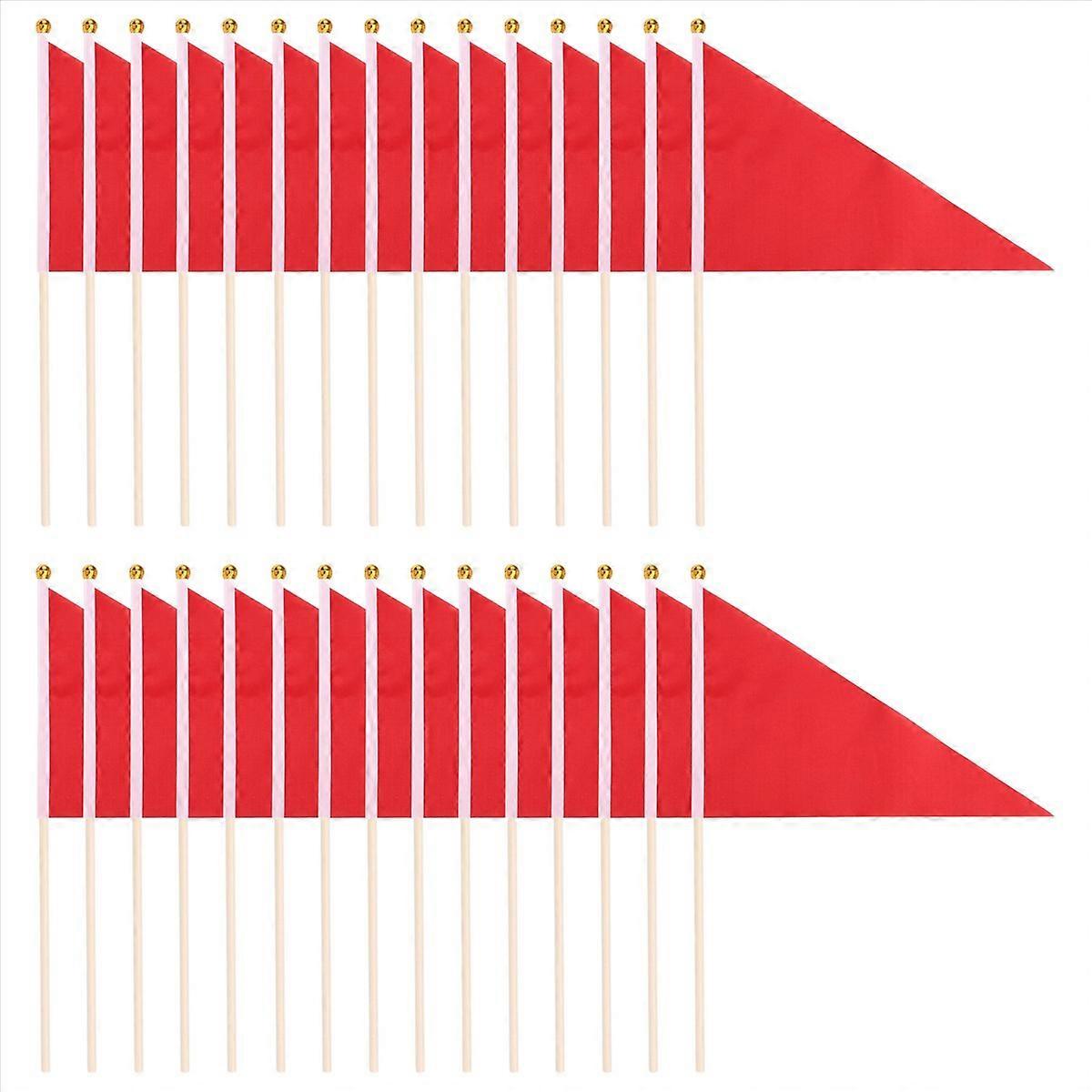 30Pack Pennant Flags Small Mini Hand Held Pennant DIY Graffiti Flags