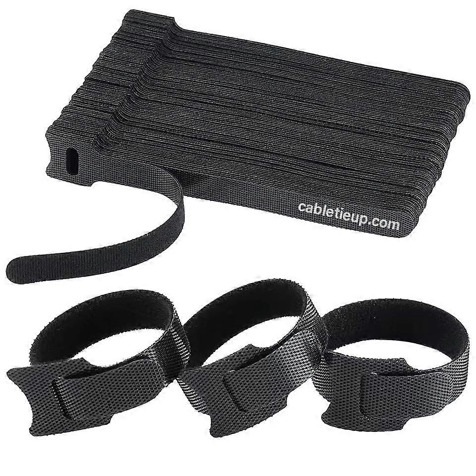 50 PCS Reusable Cable Ties 5.9Inch Nylon Hook and Loop Straps for Tangle Cord Management