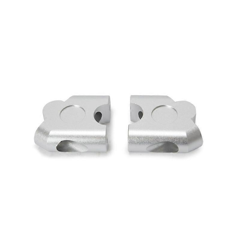 Handlebar Riser,22mm Universal Motorcycle Handle Bar Riser Handlebar Clamp Back Move Mount Adapter (Chrome)2pcssilver