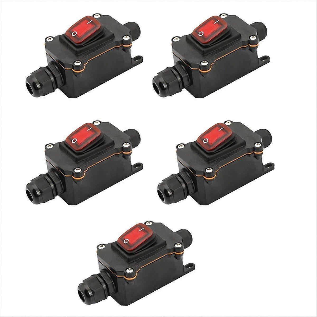 5PCS Waterproof switch ship type switch 12V/24V 30A