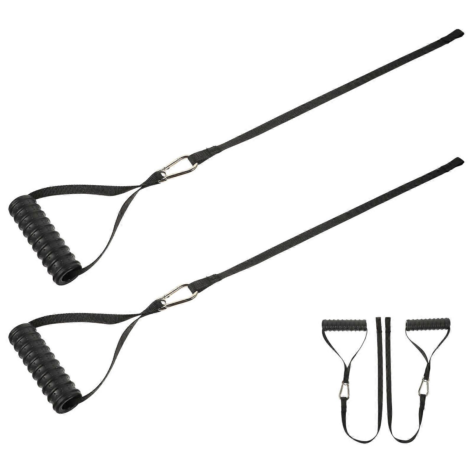 Fitness Chest Expander Handle for Pulling Down 1Pair Durable Nylon