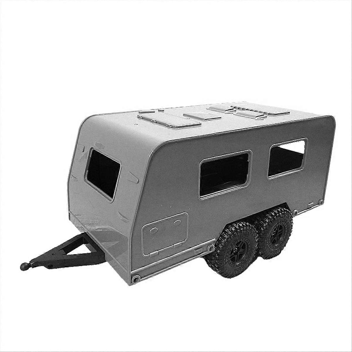 Simulation RV Trailer Recreational Vehicle Model for 1/16 1/18 Gray