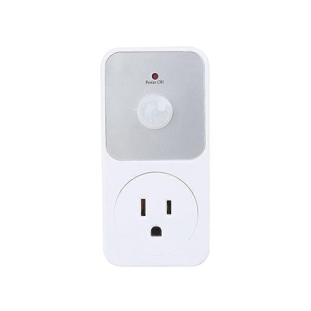 Motion Detection Sensor Power Socket Switch 110V 1800W Security Garage Light Pir