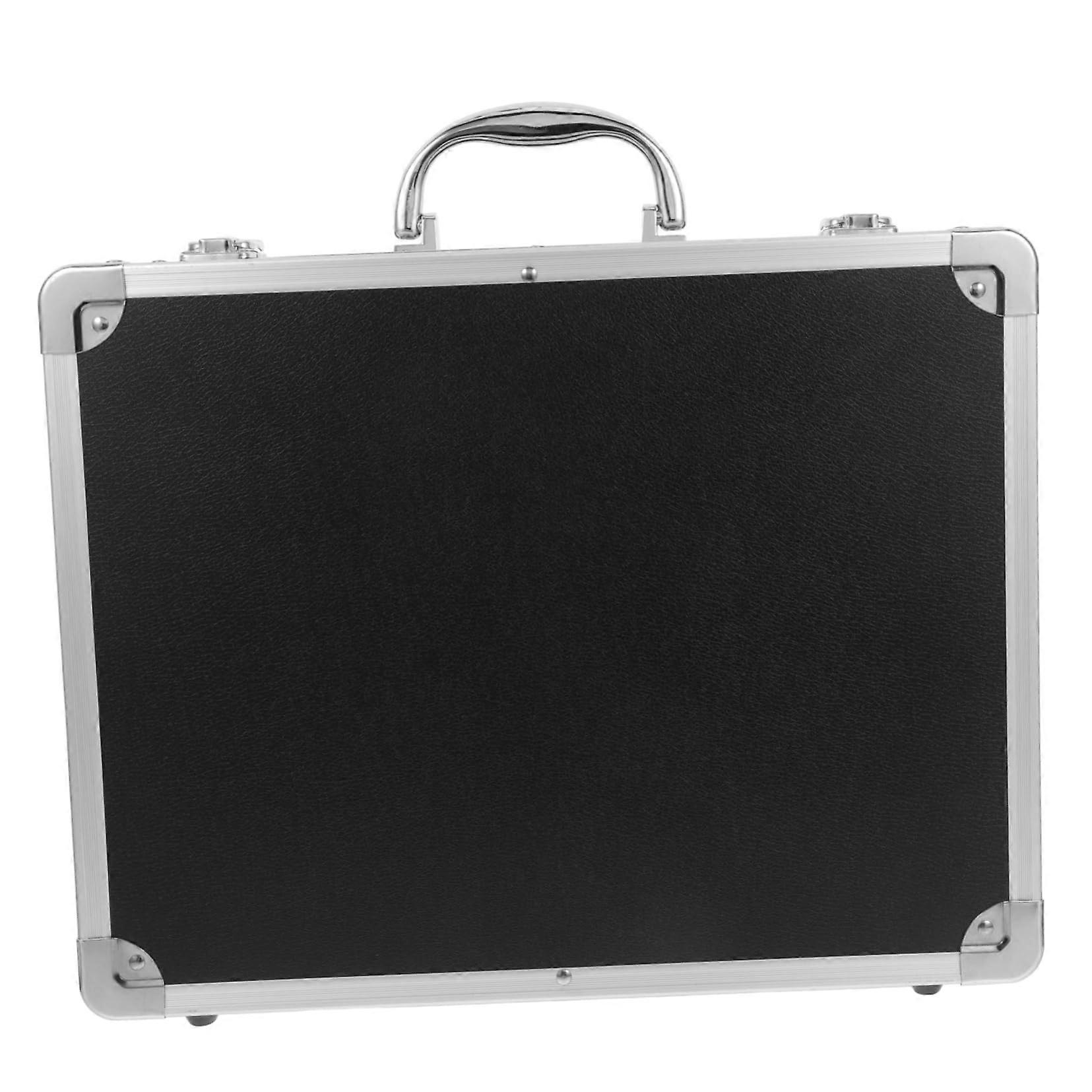 Aluminum Briefcase with Lock, Hard Shell Tool Case for Documents and Tools