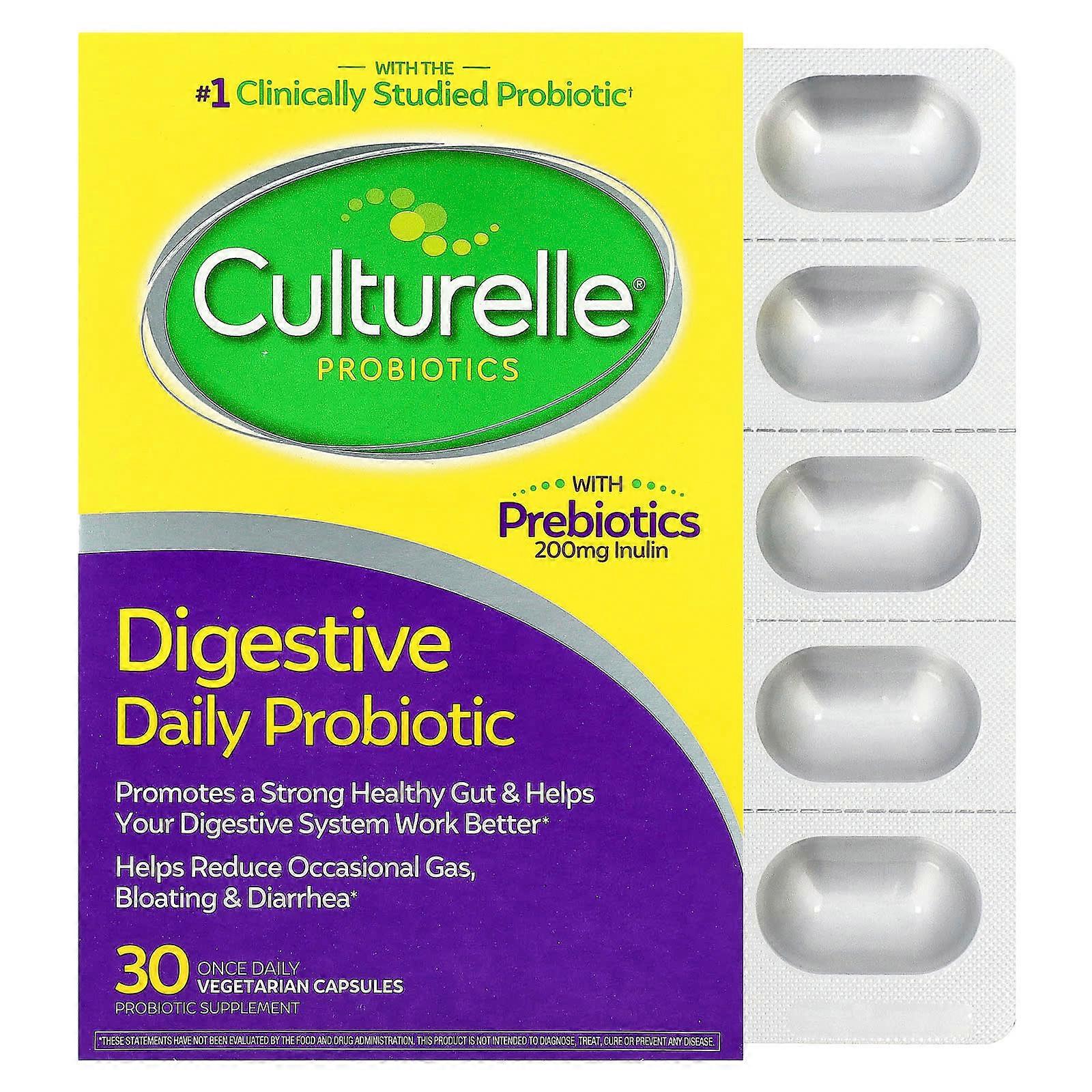 Culturelle, Probiotics, Digestive Daily Probiotic, 30 Vegetarian Capsules
