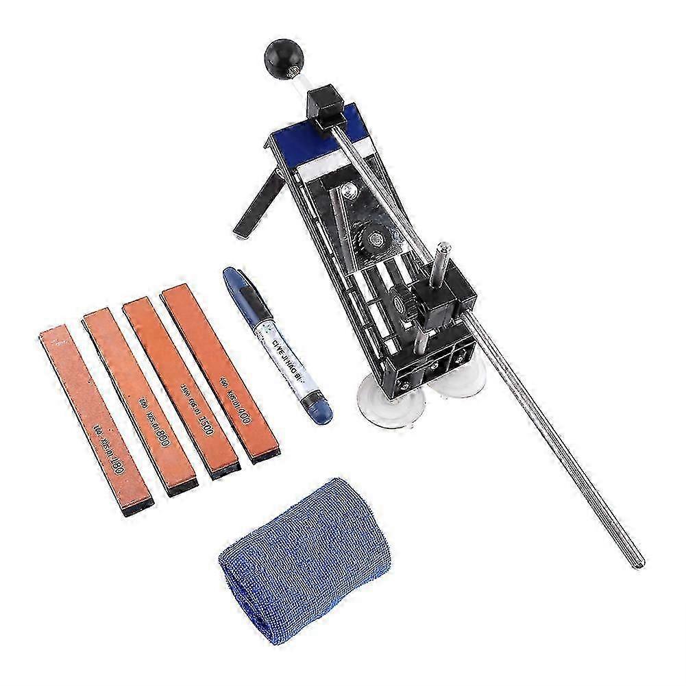 Kitchen Knife Sharpener: Professional Sharpening System Featuring Fixed Angle & 4 Stones for Precise Edge Care