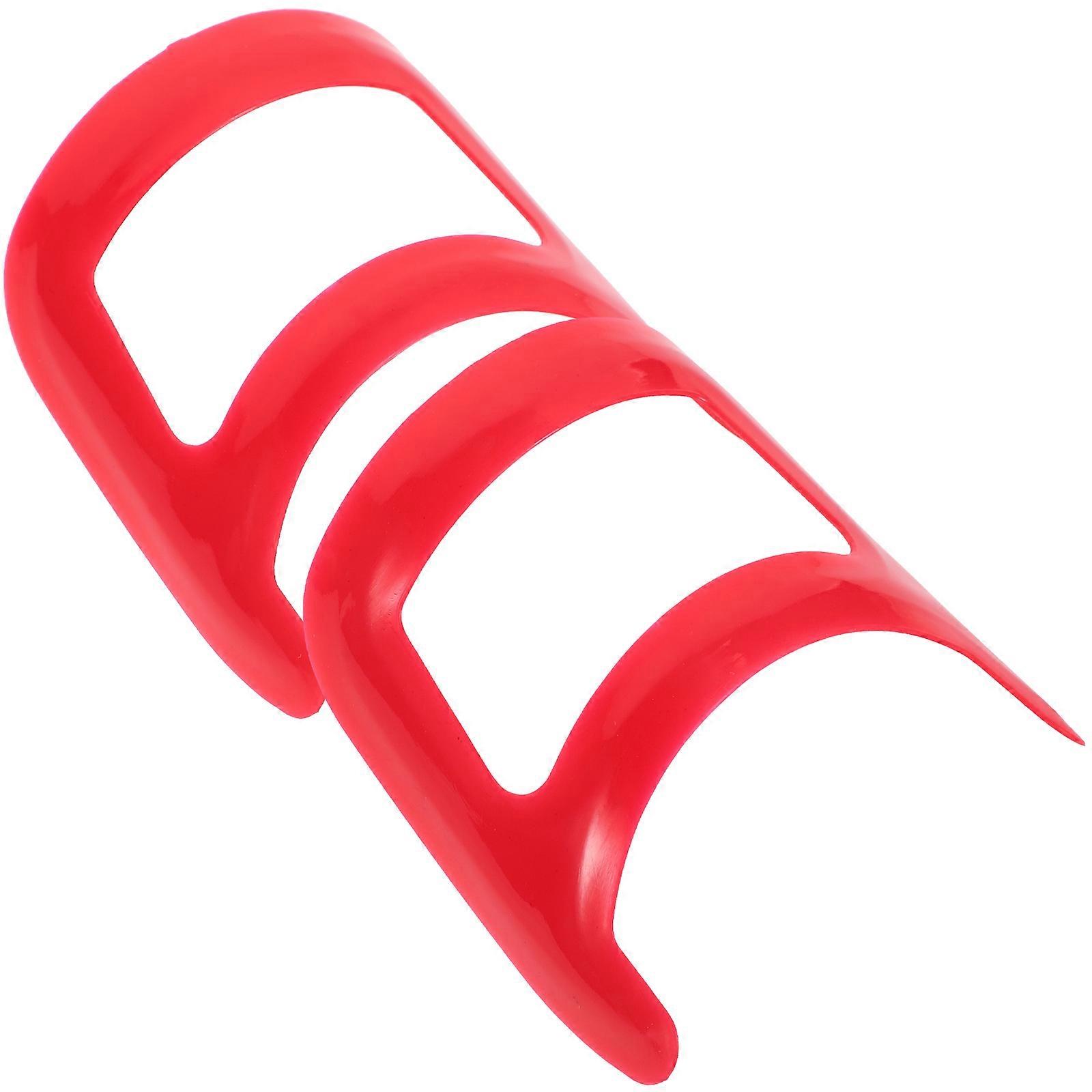 Beard Ruler Portable Beard Styling Tool for Men 2Pcs Red