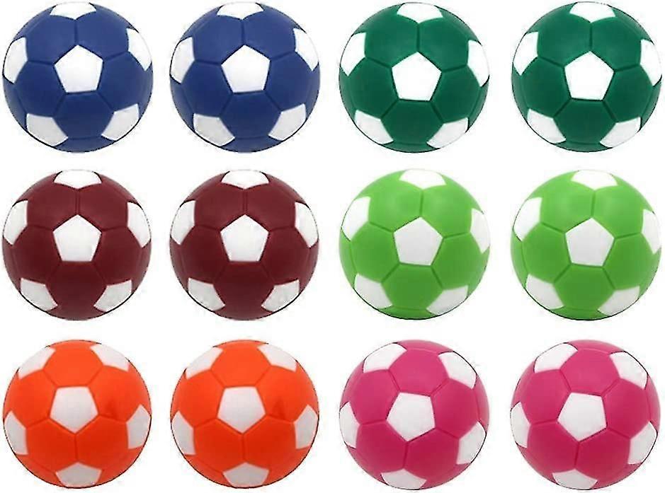 12 Pcs Mini Multicolor 36mm Official Foosball