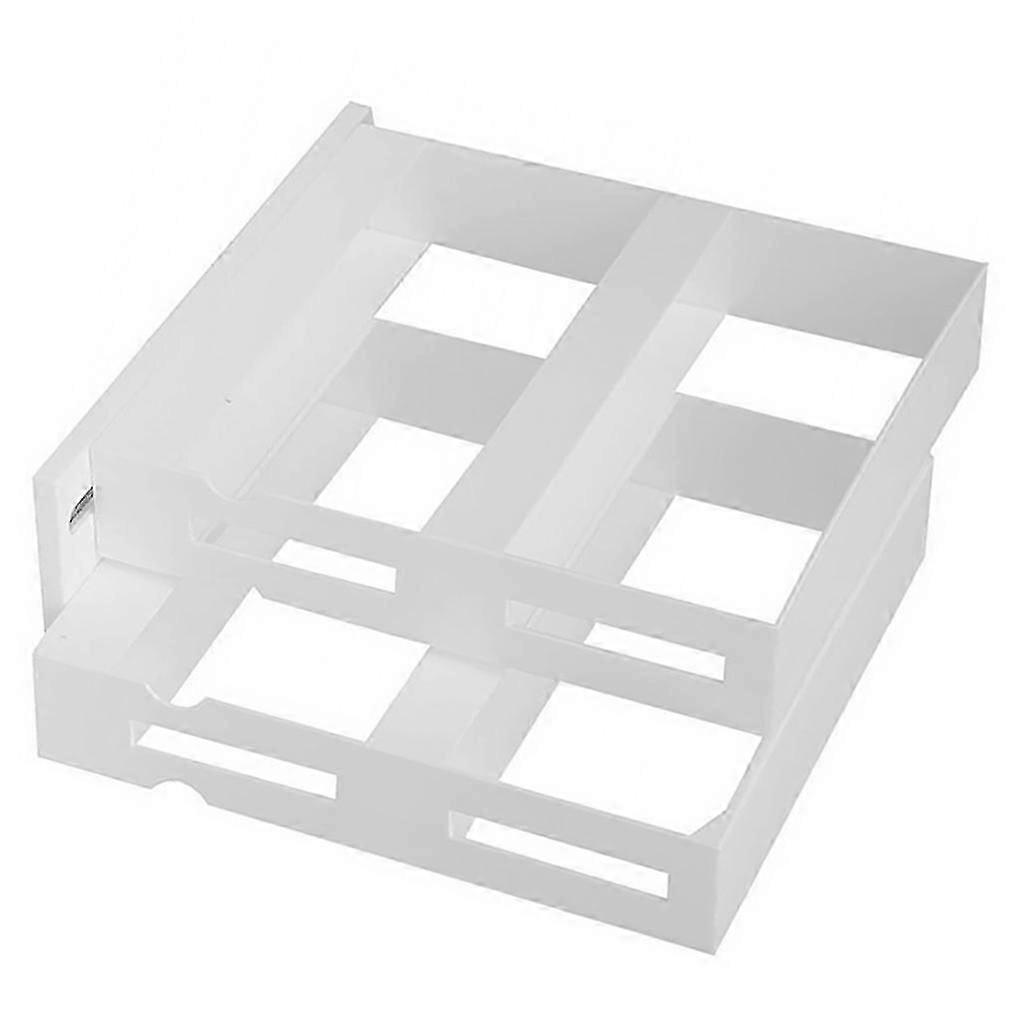 Storage Rack Rotating Organizer Plastic Push-pull Storage Shelf compatible with Kitchen Bathroom