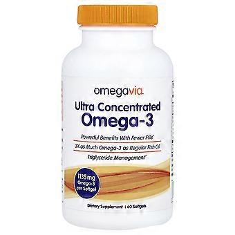 OmegaVia, ultra skoncentrowany kwas omega-3, 1135 mg, 60 kapsułek miękkich