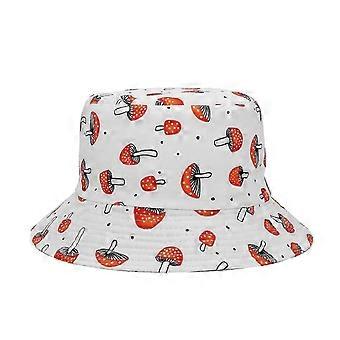 witte Paddestoel Emmer Hoed Zomer Vissen Hat Packable Travel Beach Isherman Cap voor Vrouwen Tiener Meisjes