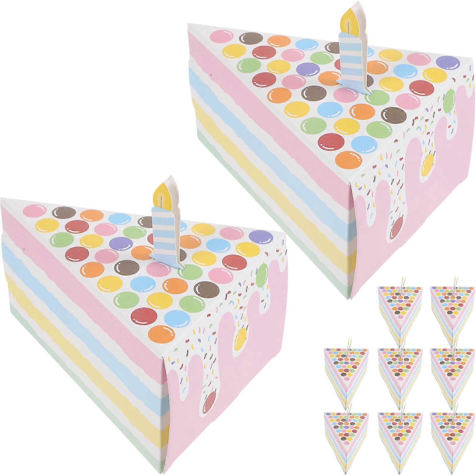 10pcs Pastry Cookie Biscuits Boxes Triangular Cake Shape Candy Packing Boxes