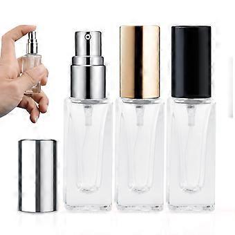 3 piezas de atomizador de perfume de viaje vacío recargable, mini frascos de recarga para después del afeitado de perfume de vidrio transparente de 6 ml, niebla pequeña y fina
