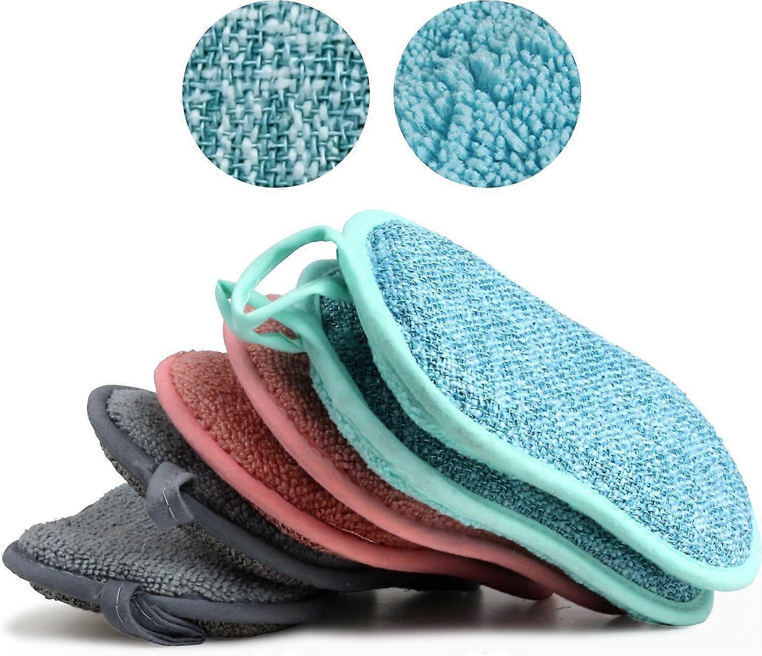 6 pcs Dish Sponges  Assorted Colors, Multi-Surface, Scratch Resistant [MI]