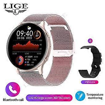 New Body Temperature Smart Watch Adult HD 360 Screen Answer Call Dial Call Smartwatch Adult Watches for Adult Bracelet