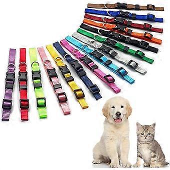 Puppy ID Collars,15 PCS Identification Soft Nylon Puppy Collars, Adjustable Breakaway Safety Whelping Litter Collars for Newborn Puppies Kitten  Set o
