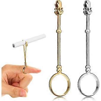 2 Stück Halter Ring, Finger Halter Ring, Elegant Halter Ring, Dame Halter Ring, Halter für Frauen und Männer (0,67 Zoll)