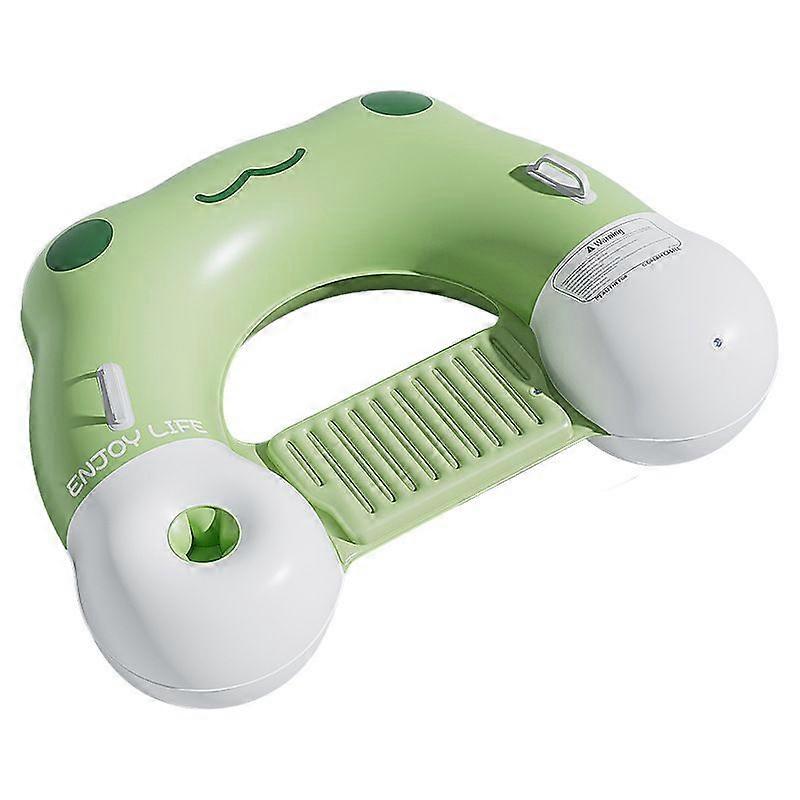 Detachable Sunshade Inflatable Floating Sofa Pool Chair Green