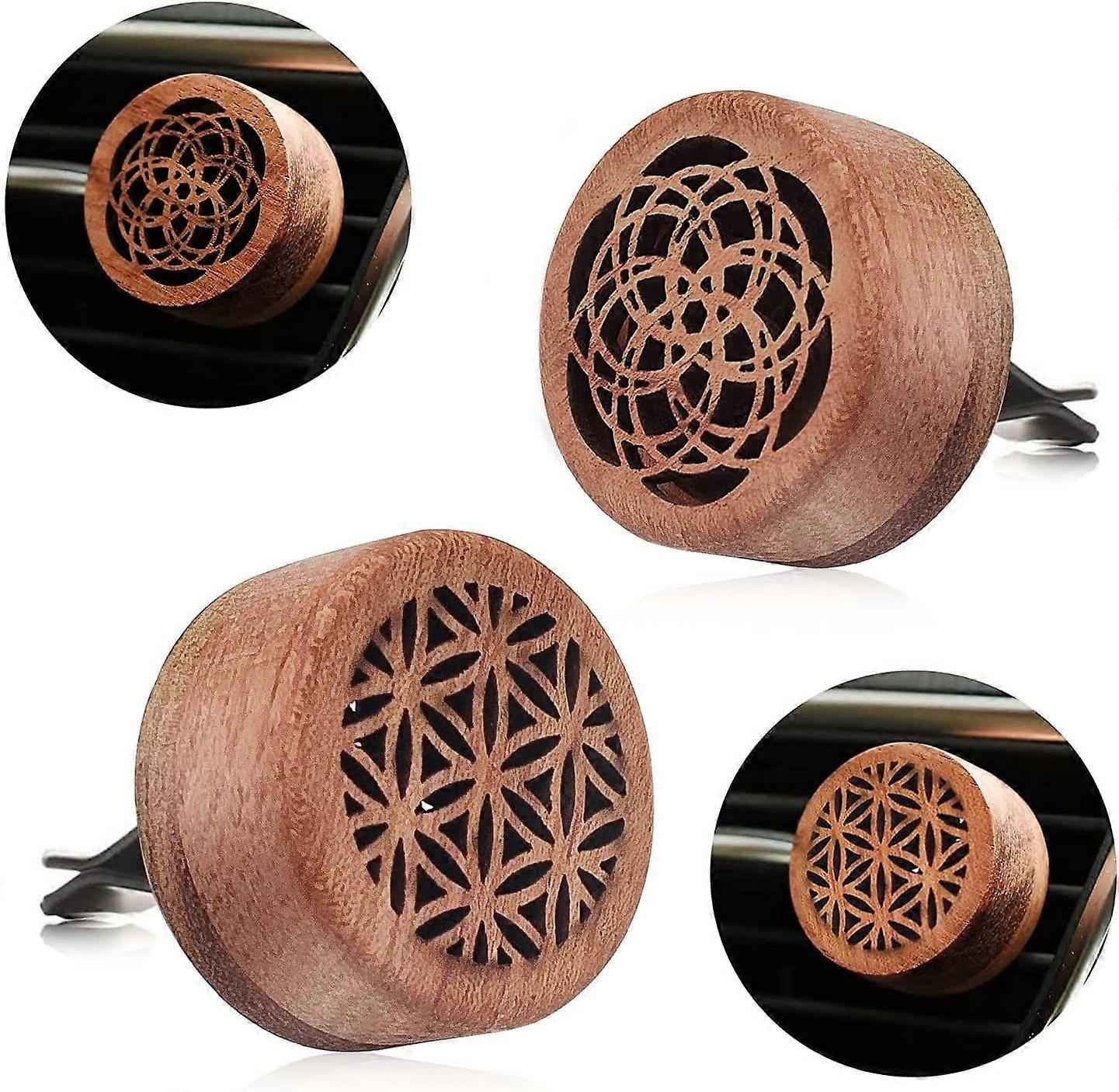 2 Pack Car Essential Oil Diffuser, Aromatherapy Diffuser with Car Air Vent Clip, Mini Essential Oil Diffusers (2 Charming Designs)