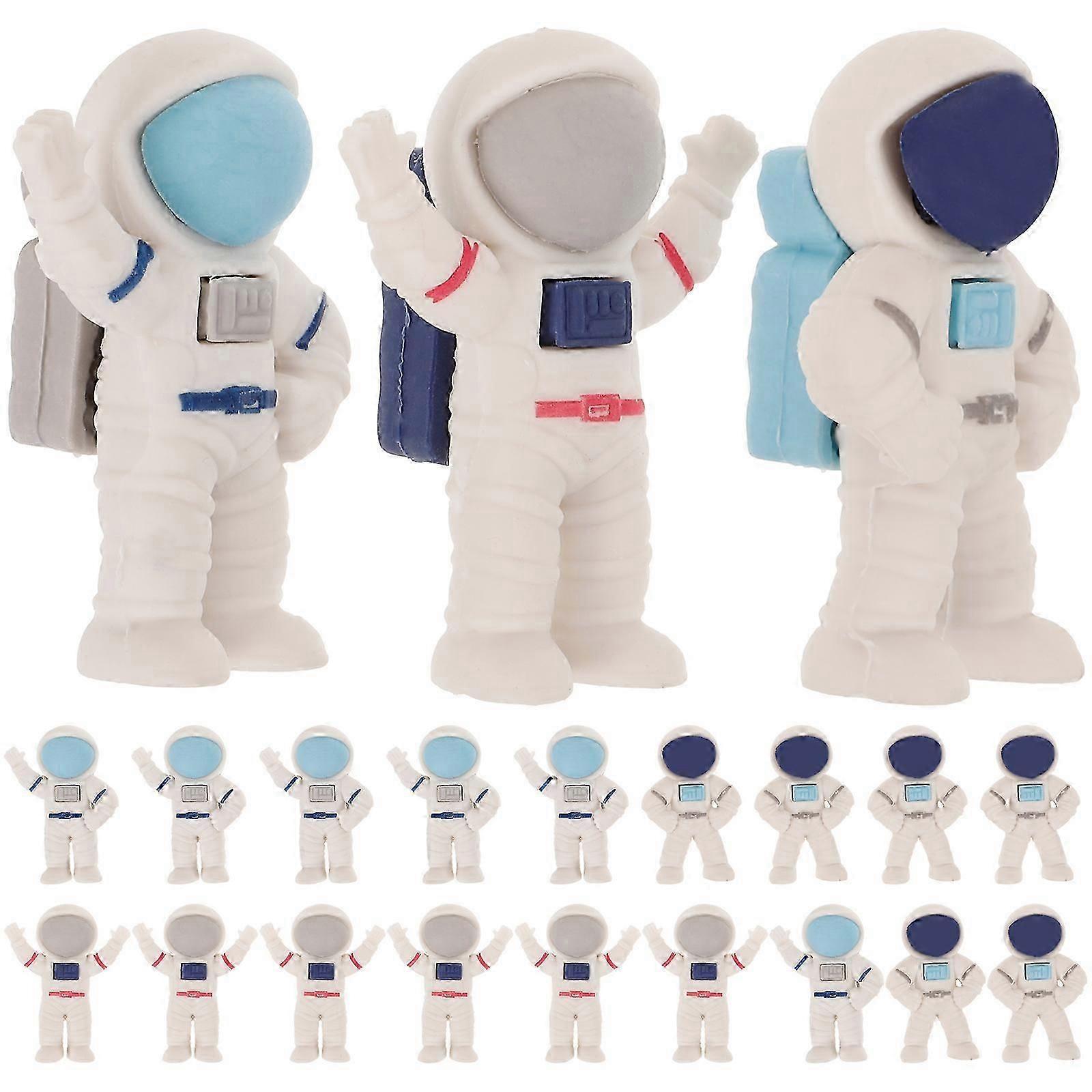 Astronaut Mini Erasers, TPR Material, Creative Design, For Students & Office, 24Pcs