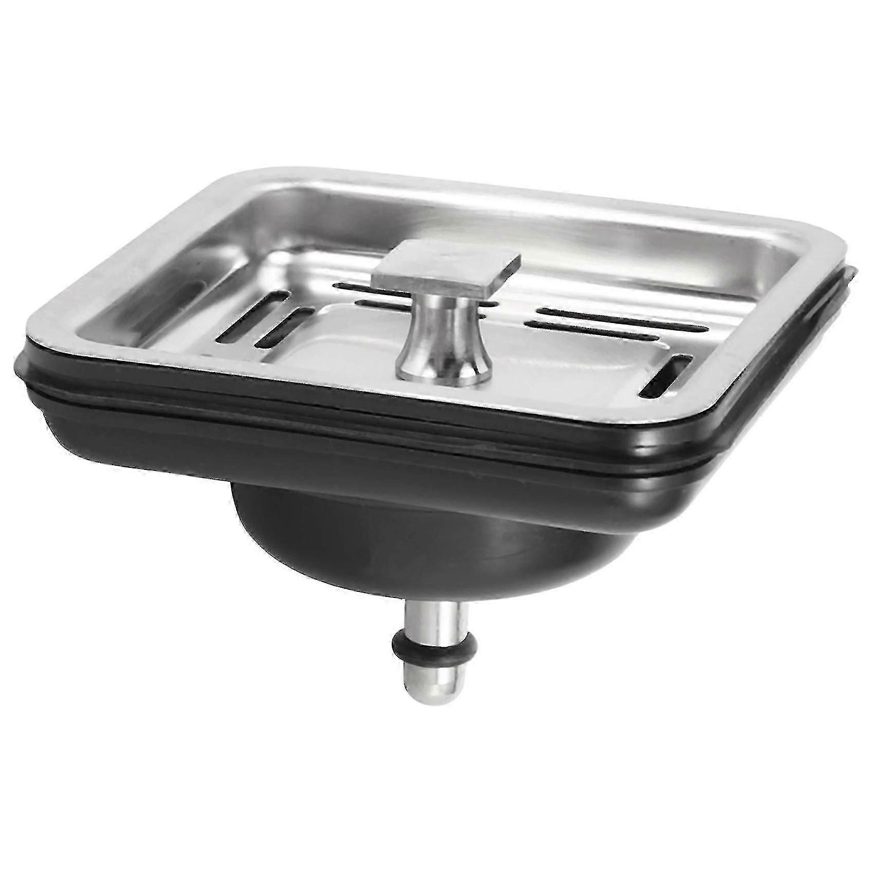 stainless steel square sink strainer plug kitchen drain mesh stopper basket waste plug-dt