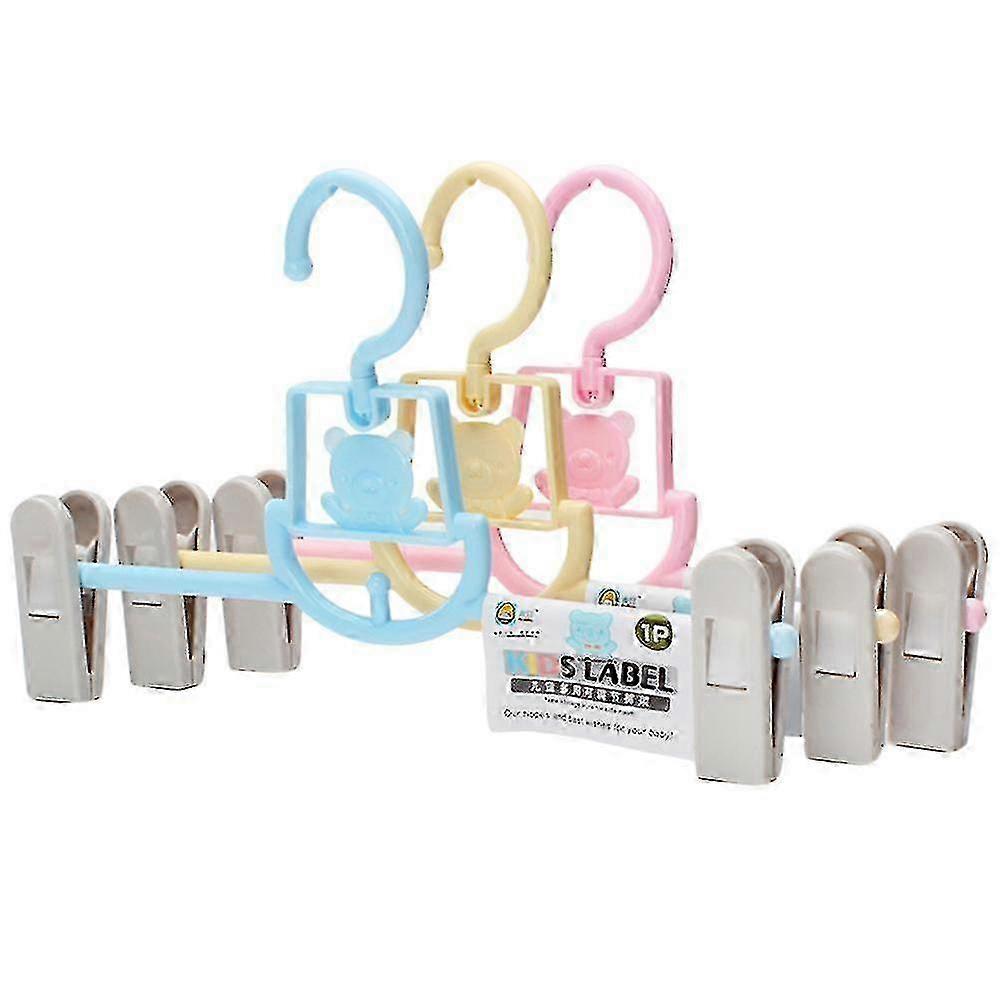 3pcs Multi-function Drying Rack Pants Clip Pants Rack Adjustable Hangers Wardrobes Storage Pants Sock Clips