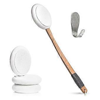 Lotion Applicator compatible withBack Reach Lotion Cream Sunscreen Self Tanner Applicator with 1 Handle 4 Pads 1 Hook compatible withAll Skin