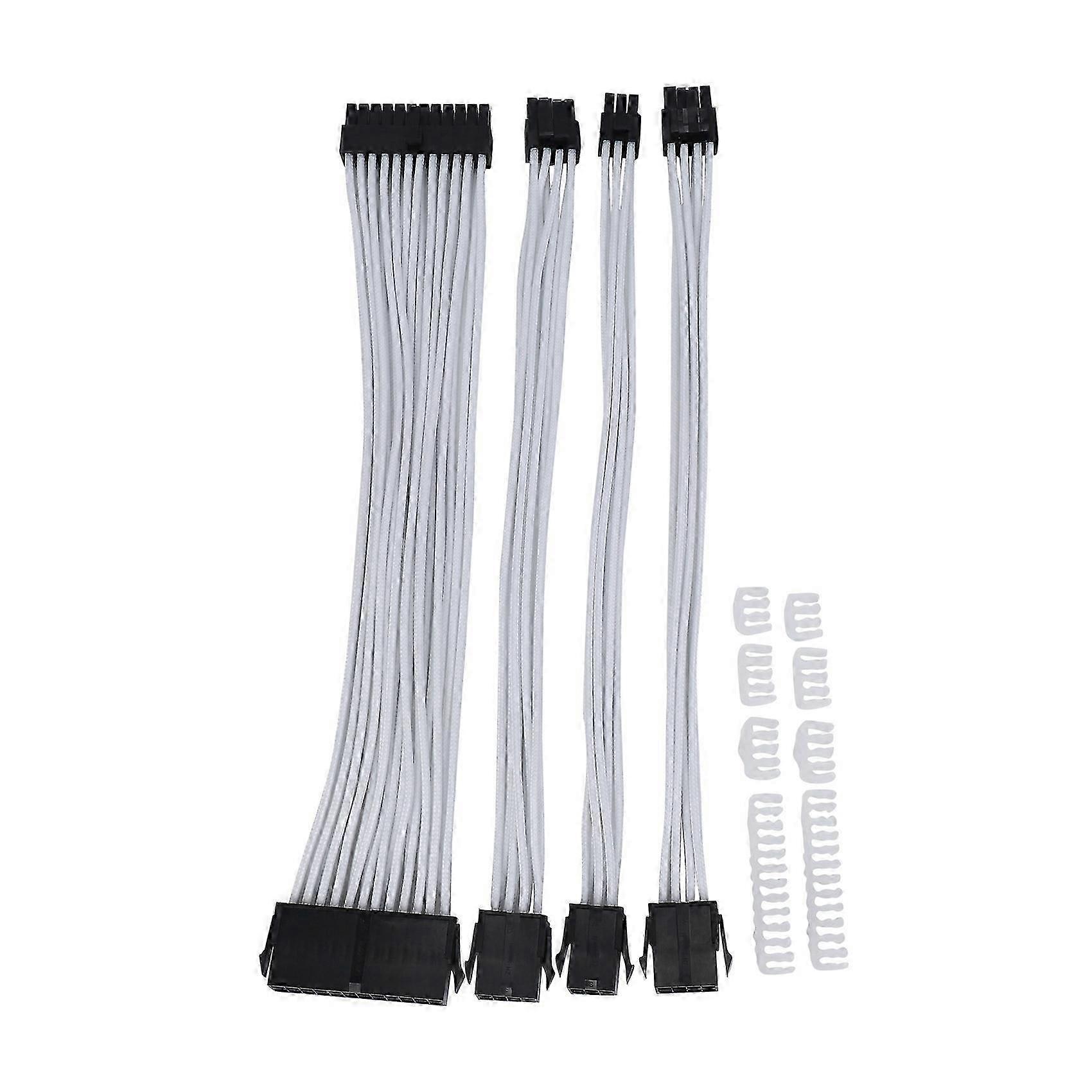 Basic 1Pcs PC Extension Cable Kit ATX 24Pin/EPS 4+4Pin/PCI-E 8Pin/6Pin