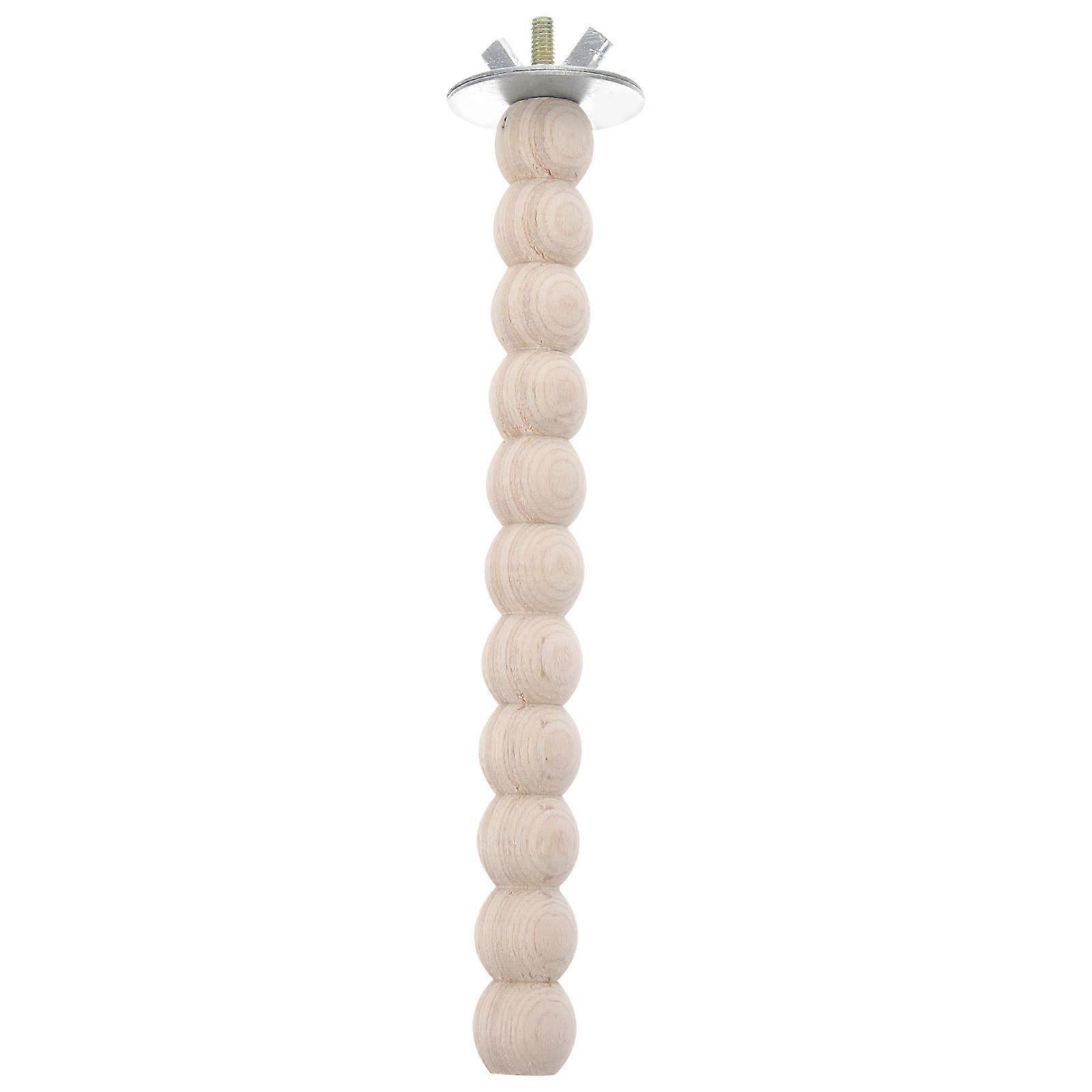 Perchoir en bois pour perroquet, pour cage à oiseaux, beige, en bois naturel