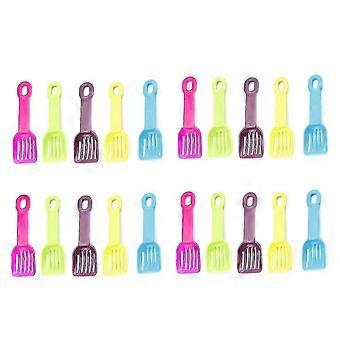 20 Pcs Hamster Plastic Poop Scoop Small Pet Litter Shovel Pet Supplies compatible with Cleaning In Small Cages Or Narrow Spaces