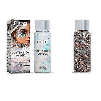 Sequin Gel Set Makeup Fish Scale Sequin Gel Glitter Stage Performance Eyeshadow