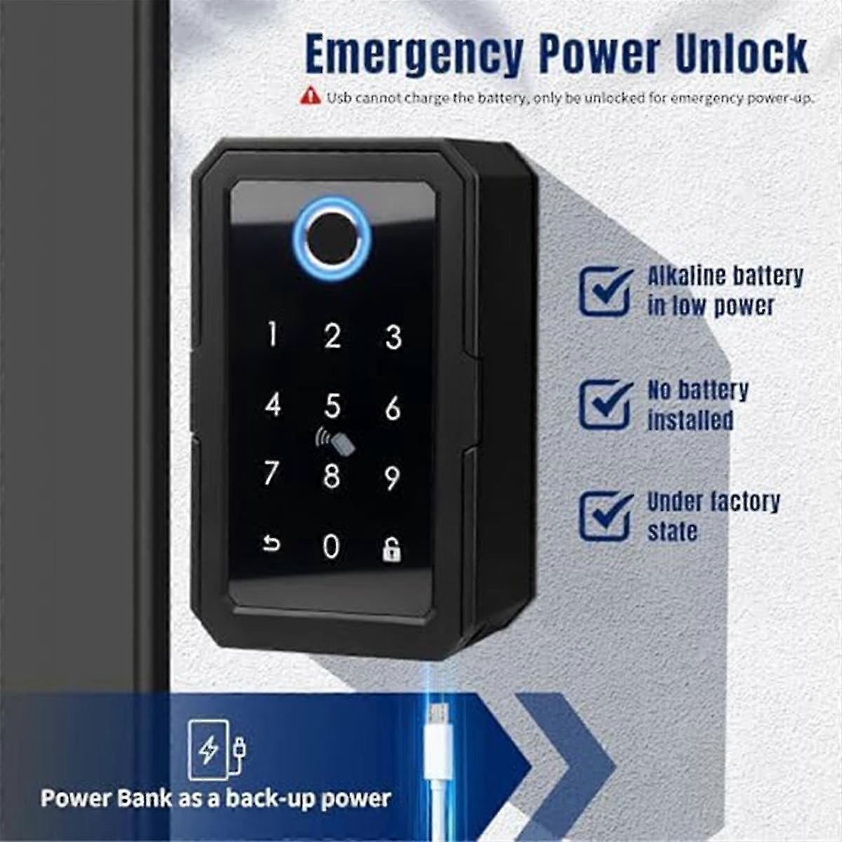 Smartkey Lock Box, Home Key Wireless Smartlock Box, Electronic Key Box App Digital Code Bluetooth Key Safe For Host