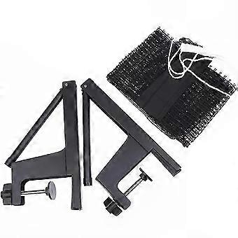 Professional Table Tennis Net Rack Kit - Standard Mesh Net with Clip-On and Screw-Type Clamps for Ping Pong Tables
