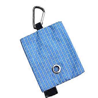 Waste Bag Pouches with Metal Carabiner Clip, Front Opening Access, Camp Day Carry for Outdoor Use and Day Travel Gears  Sky Blue