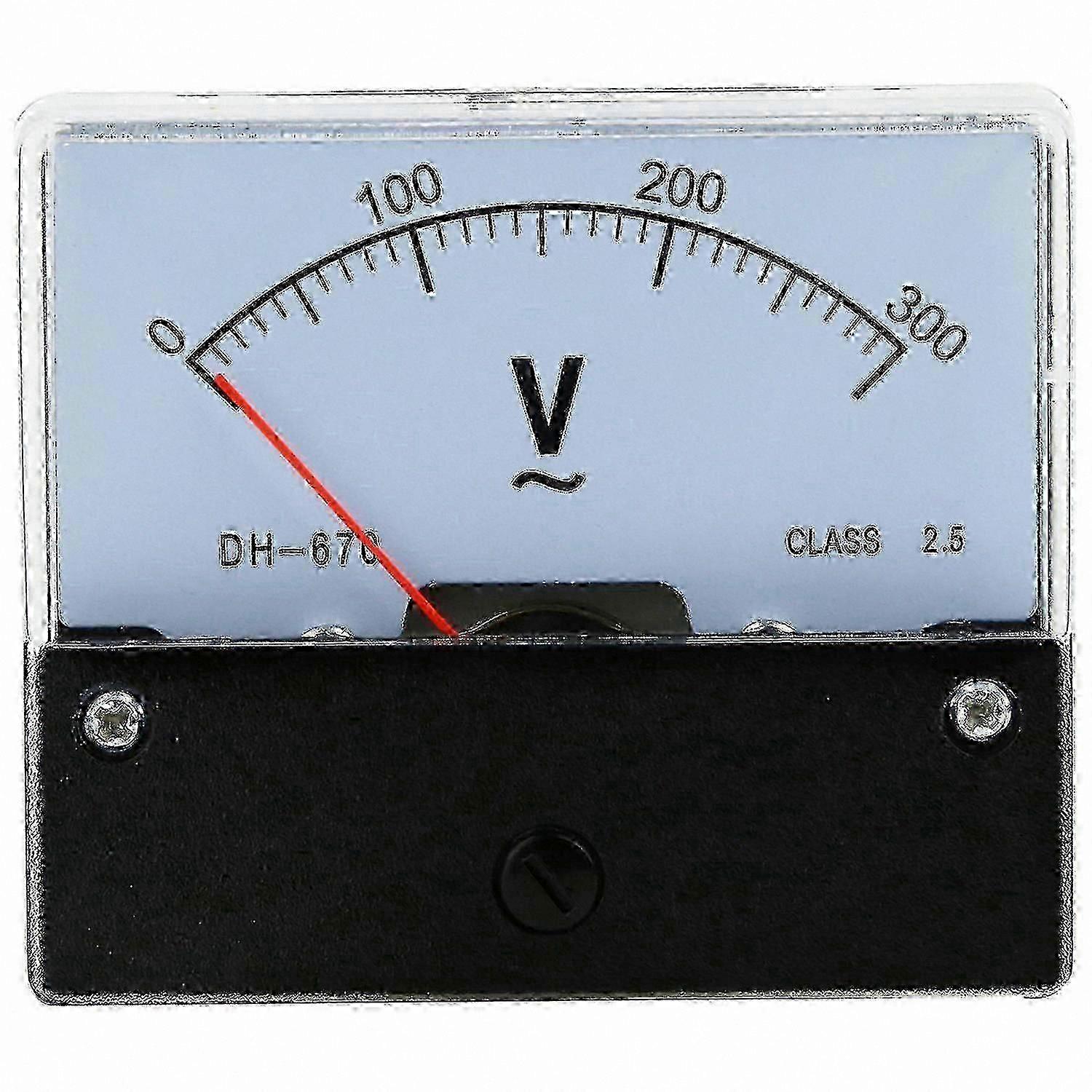 Analog Voltmeter Panel Meter 0-300V AC Rectangle Voltage Gauge