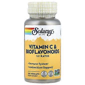 2 x Solaray, C-vitamiini ja bioflavonoidit, 100 kasviskapselia