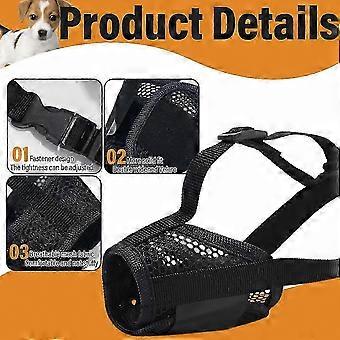 AntiChew liten hundemunne justerbar nylon pustende nettingstoff