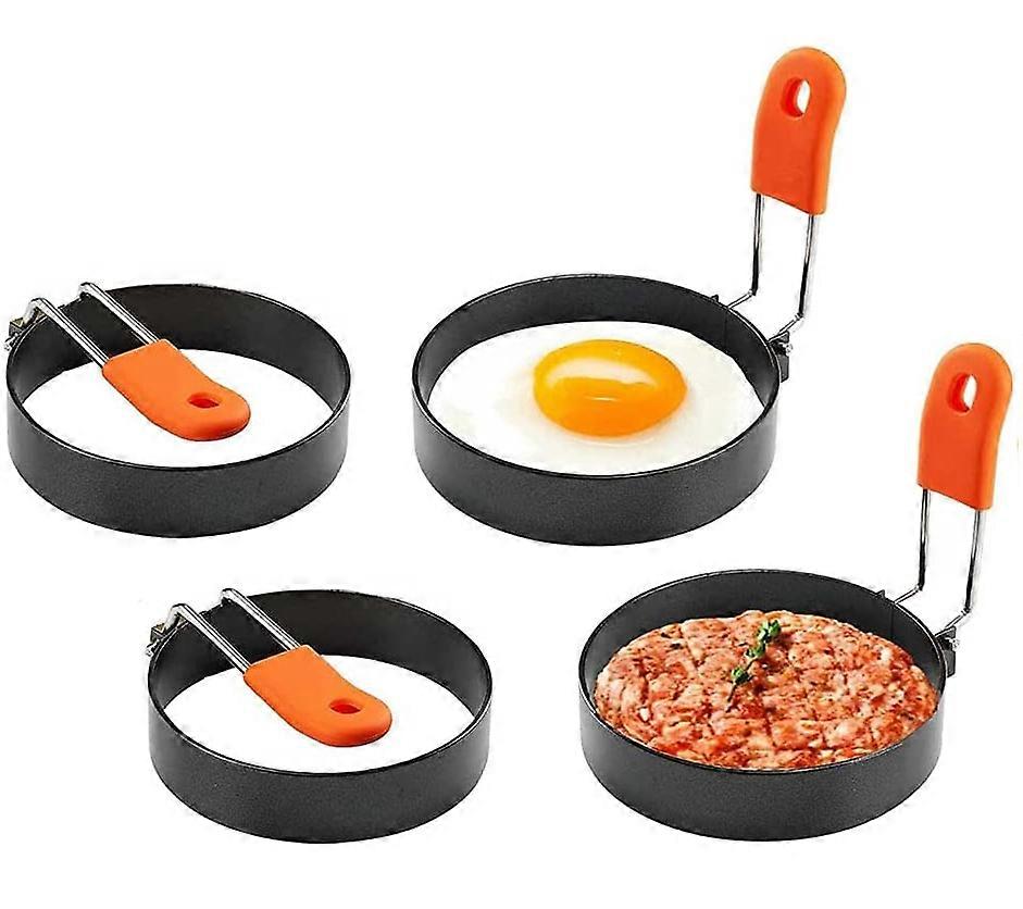 Egg ring / omelette mold 4-pack stainless steel/silicone [XR]