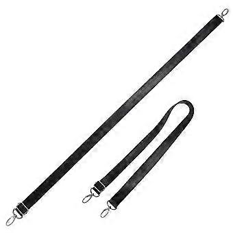 Horse Leg Wraps 2Pcs Adjustable Elastic Blanket Straps with Double Swivel Snap Nylon Black 150cm