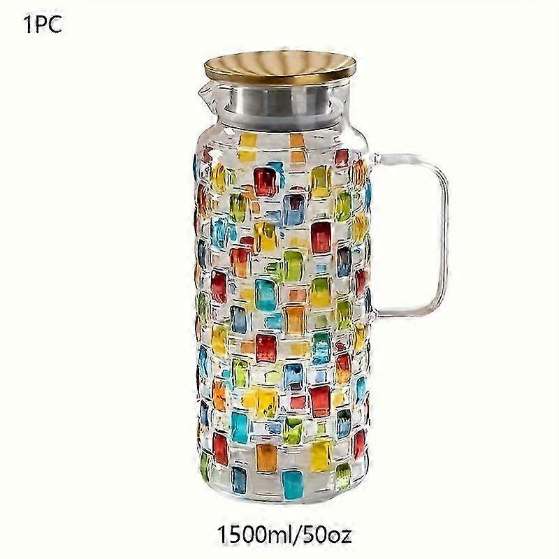 Hand-Painted Borosilicate Glass Pitcher