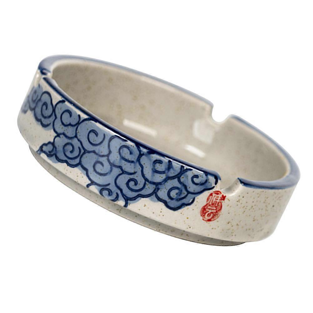 Blue Ceramic Ashtray for Home Featuring Creative Design