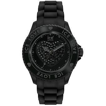 Ice-love Quartz Analog Woman Watch with LO Silicone Bracelet. Bk. U.S.10