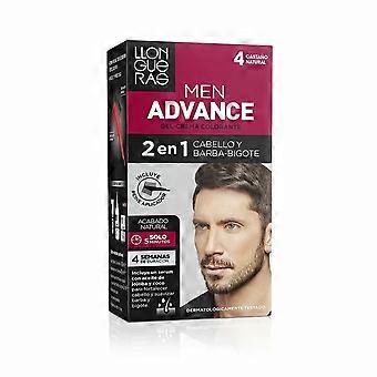 Krem barwiący Llongueras Men Advance Semi-permanent 4 - Ash Chestnut (4 szt.)