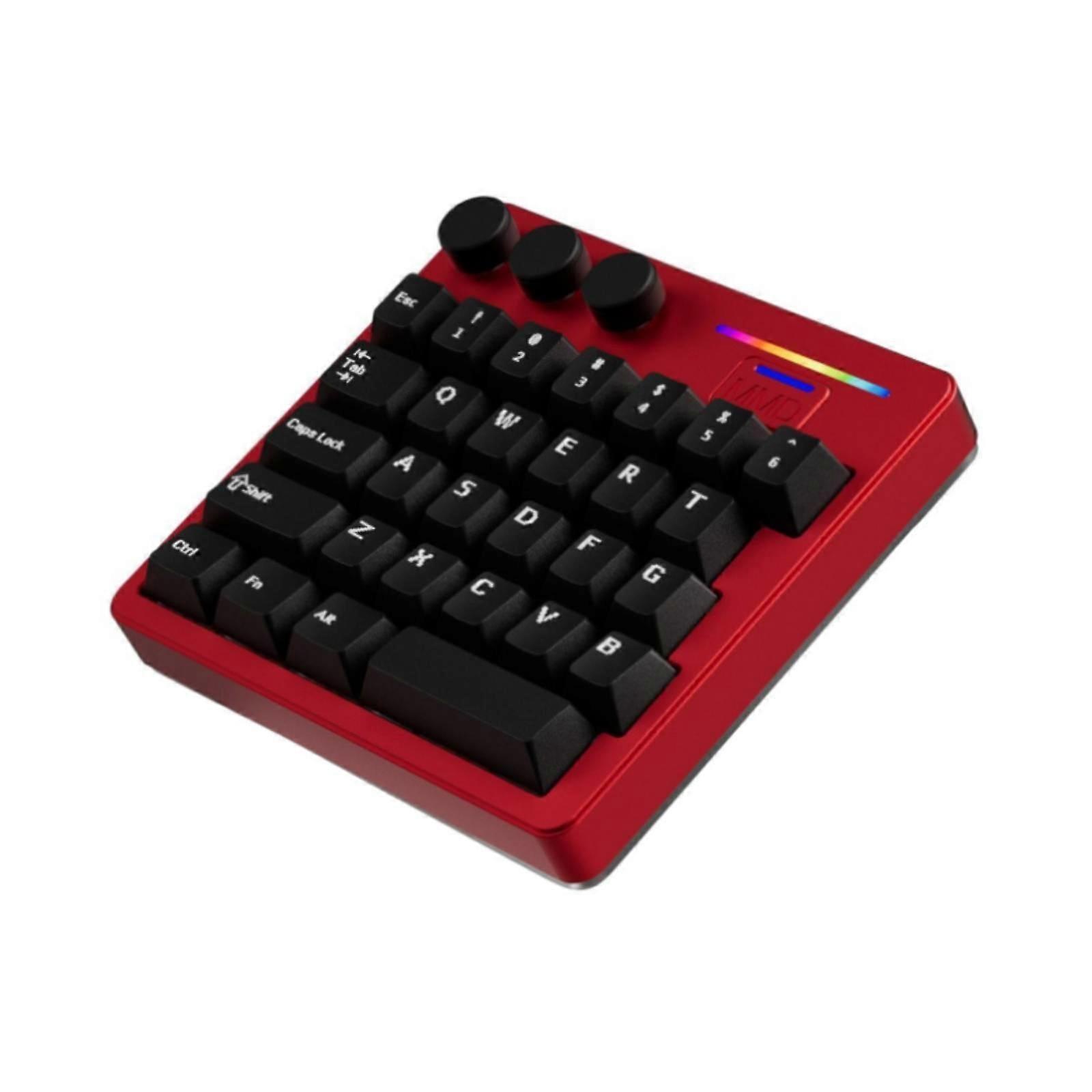 Mini Keyboard with Knob Three-Mode One-Handed Keyboard VIA Customizable Function
